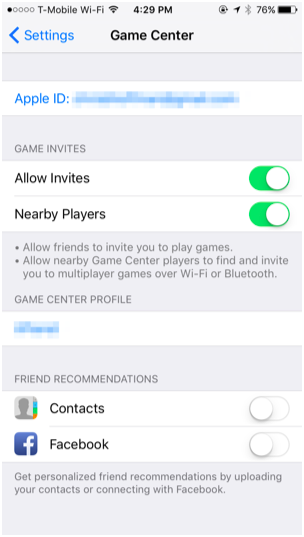 Disable Game Center On iPad and iPhone