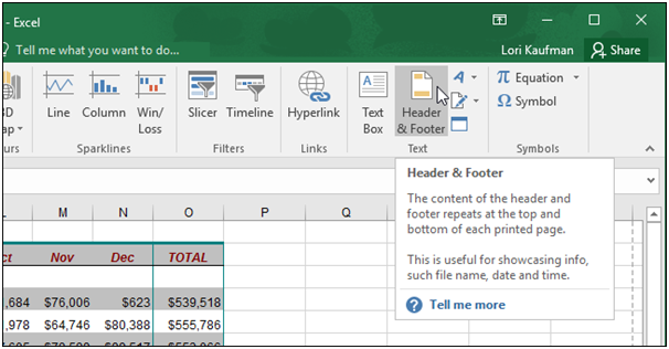 How To Add Page X of Y Into The Header In Excel