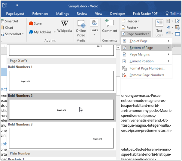 How to Insert Page X of Y into a Header or Footer in Word 