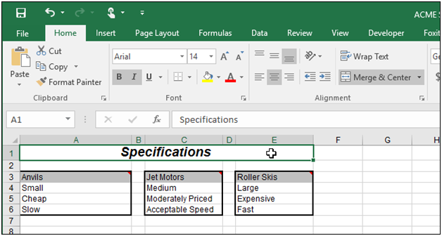 How To Center Text Over Multiple Cells In MS Excel 