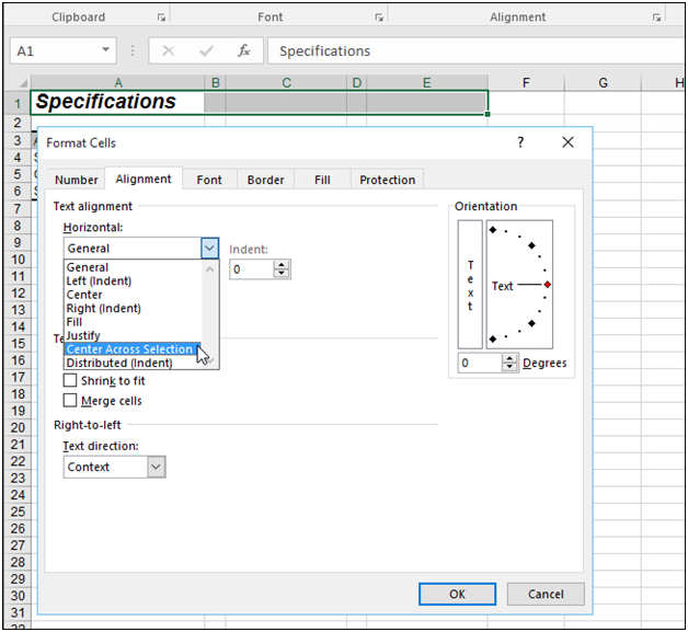 How To Center Text Over Multiple Cells In MS Excel 