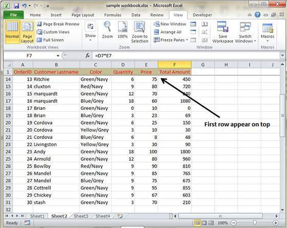 MS Excel Tutorial