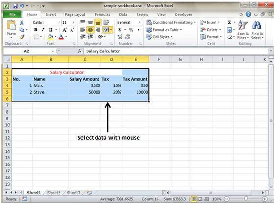 how-to-select-data-in-ms-excel-2010-clarified