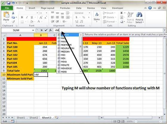 MS Excel tutorial