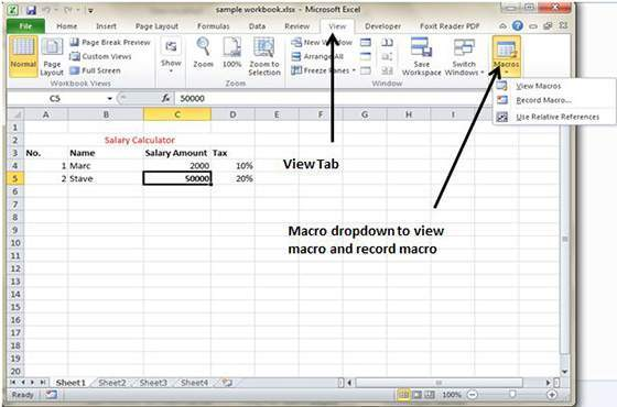 How To Use Macros In Ms Excel 2010 6098