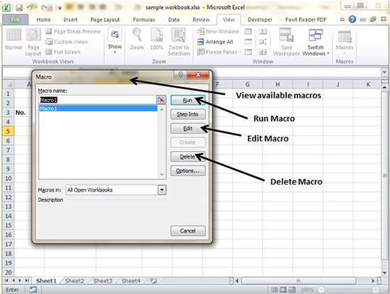 how to create macro in excel 2010 with example